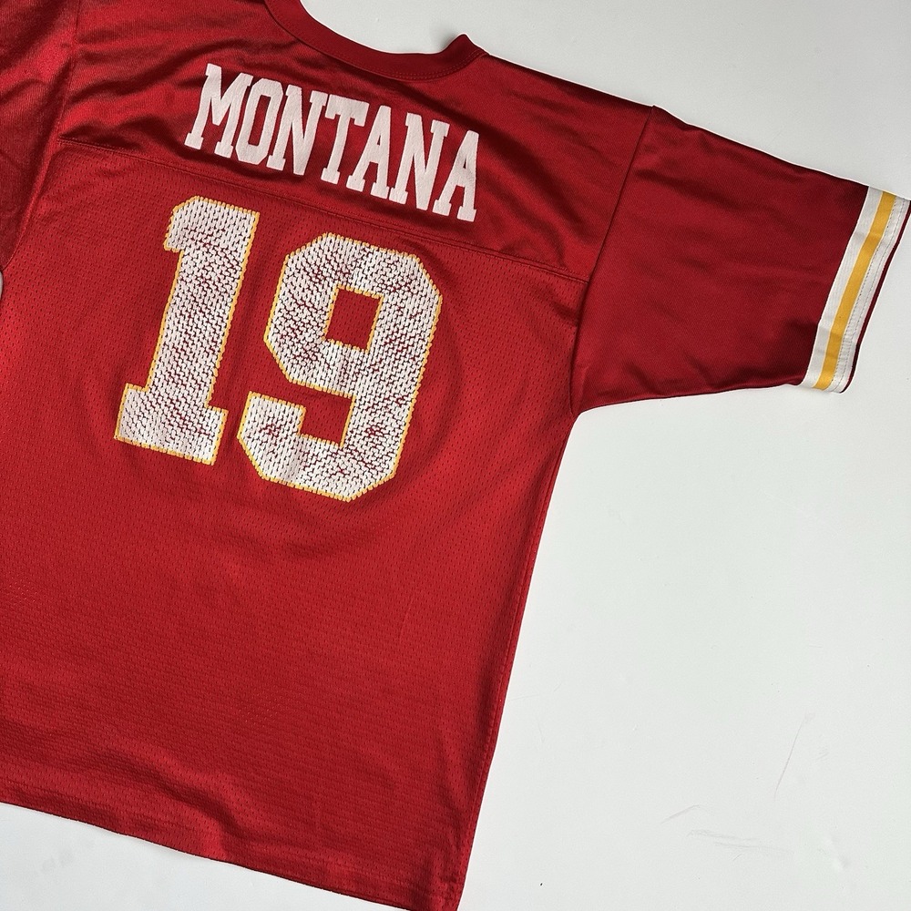 Vintage Logo 7 Kansas City Chiefs Joe Montana #19 Jersey YOUTH XL Football  NFL